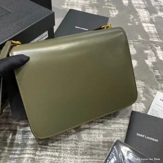 Tony Luxuries CARRE LOULOU SMOOTH SATCHEL IN YSL LEATHER 0531